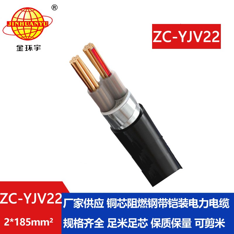 金環(huán)宇電纜 yjv22電力電纜ZC-YJV22 2X185平方 阻燃鎧