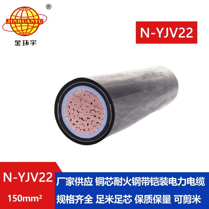 金環(huán)宇電線電纜 0.6/1KV低壓交聯電纜 yjv22耐火鎧裝電纜 N-YJV22-150平方 