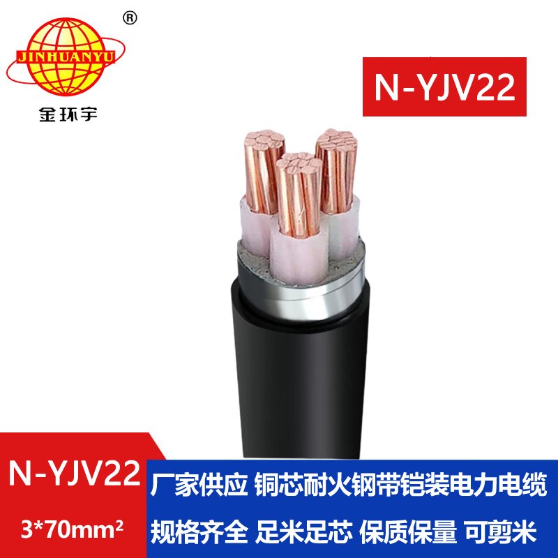 金環(huán)宇電線電纜 耐火鎧裝電線電纜N-YJV22-3X70平方